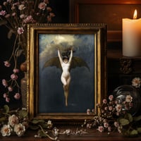 Image 3 of Bat Woman Print – Albert Penot, Gothic Art, Dark Academia Vampire Wall Decor