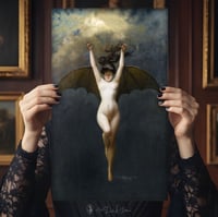 Image 2 of Bat Woman Print – Albert Penot, Gothic Art, Dark Academia Vampire Wall Decor