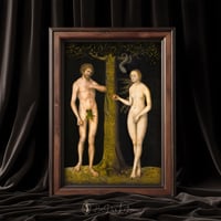Image 3 of Adam and Eve Print – Cranach Reimagined, Dark Renaissance Art, Gothic Wall Decor