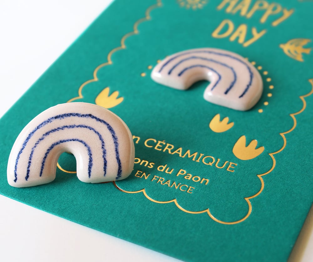 Image of Pin's céramique ARC EN CIEL