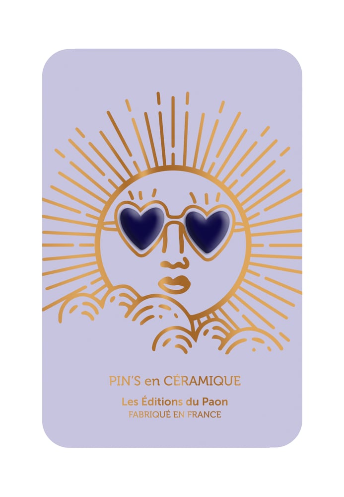 Image of Pin's céramique COEURS SUNSHINE