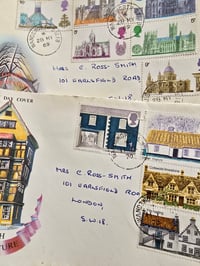 Image 3 of vintage envelopes and stamps bundle UK postal ephemera collage and junk journal pack