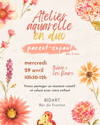 Image 1 of Duo parent-enfant -atelier aquarelle 29/04 Bidart
