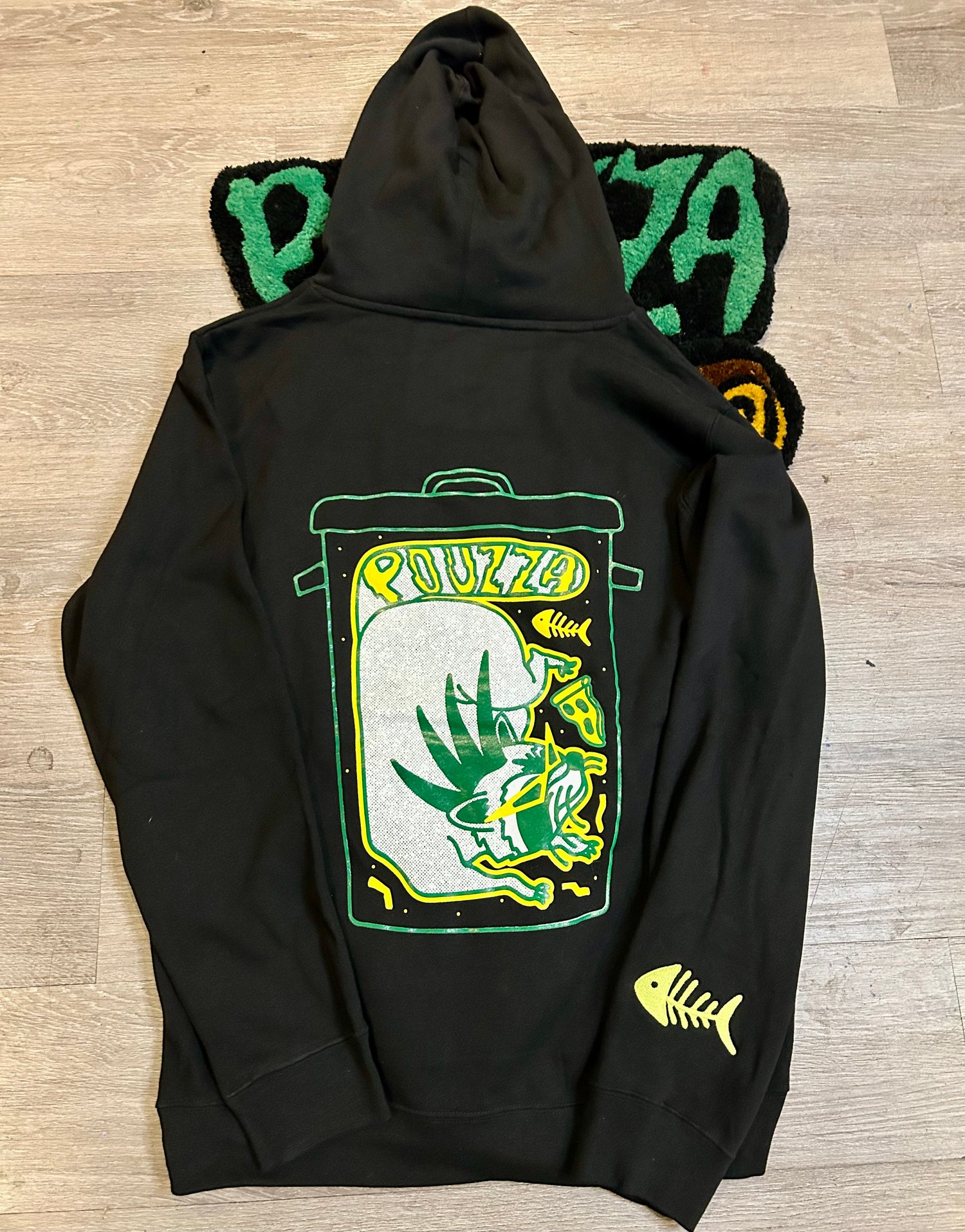 Image of Pouzza " Raccoon" hoodie / coton ouaté à capuchon. ( Pouzza 14 Collection )