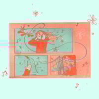 “snowstorm comic” risograph postcard print