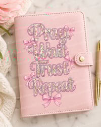 Image 5 of Pray Wait Trust Repeat Floral Coquette PNG, Pink Bow , Shirts & Stickers (DIGITAL DOWNLOAD)
