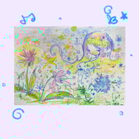 Image 1 of “blooming flowers” original signed drawing