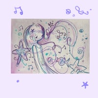 Image 1 of “purple water” signed original drawing