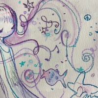 Image 3 of “purple water” signed original drawing