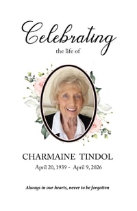 Image 1 of Classic Funeral Program & Thank You Card