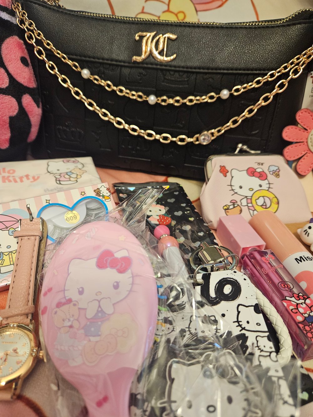 Image of DO NOT PURCHASE Carolinas Custom RESERVED Hello Kitty Black & Pink Juicy Bundle 