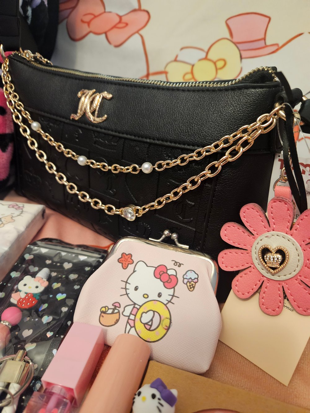 Image of DO NOT PURCHASE Carolinas Custom RESERVED Hello Kitty Black & Pink Juicy Bundle 