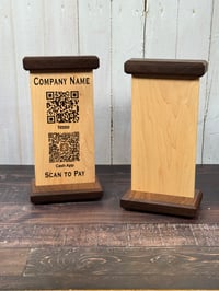 Image 3 of Personalized Tabletop Sign/Display Engraved with your QR Code, Name, Logo or Message 