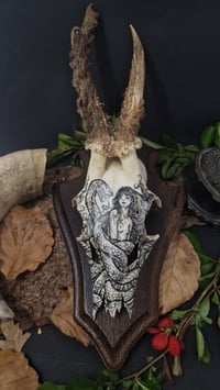 Image 1 of Deer Skull - "Surrender" hand painted - OOAK