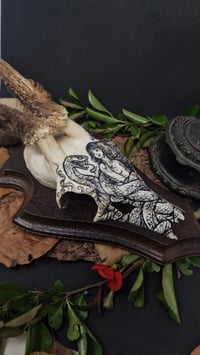 Image 2 of Deer Skull - "Surrender" hand painted - OOAK