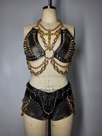 Image 2 of Snake Booty Shorts - Gilded