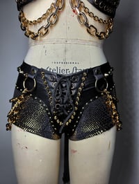 Image 1 of Snake Booty Shorts - Gilded