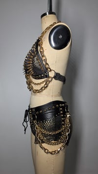 Image 3 of Snake Booty Shorts - Gilded