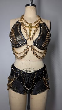 Image 5 of Snake Booty Shorts - Gilded