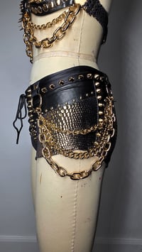 Image 10 of Snake Booty Shorts - Gilded