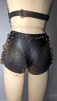 Image 12 of Snake Booty Shorts - Gilded