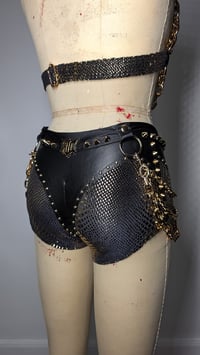 Image 9 of Snake Booty Shorts - Gilded
