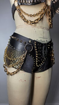 Image 7 of Snake Booty Shorts - Gilded