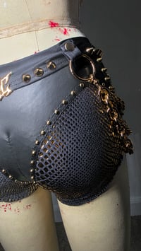 Image 13 of Snake Booty Shorts - Gilded