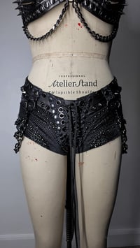 Image 2 of Snake Booty Shorts - Black