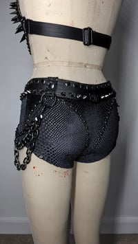 Image 5 of Snake Booty Shorts - Black