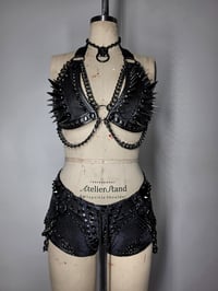 Image 9 of Snake Booty Shorts - Black