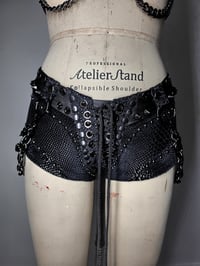 Image 1 of Snake Booty Shorts - Black
