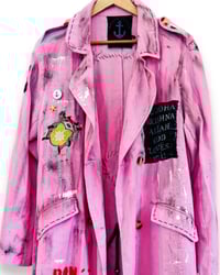 Image 5 of CANDY  ¥ UPCYCLED  ¥ UNISEX ¥ VINTAGE TRENCHCOAT ¥ IBIZA¥ HANDPAINTED