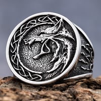 Image 2 of 👑The Armored Kingdom Howling Guardian Wolf Ring-Durable Stainless Steel-Detailed Engraved Design