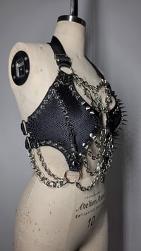 Image 3 of Exotic Snake Bra - Silver