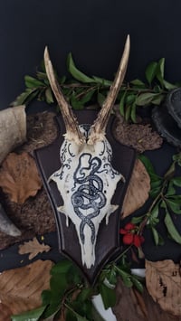 Image 2 of Deer Skull - "Nest" hand painted - OOAK