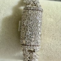 Image 4 of Sterling Silver Iced Out Moissanite Monaco Bracelet | 8mm | 9 CTW | 6” | Retail $2,700