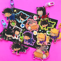 Image 1 of [ IN STOCK ] MOB PSYCHO 100 Nyas and Such Acrylic Charms & Sticker Sheets