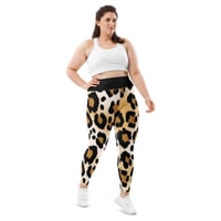 Image 1 of Leopard Print Plus-Size Leggings