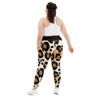 Image 3 of Leopard Print Plus-Size Leggings