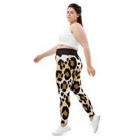 Image 2 of Leopard Print Plus-Size Leggings