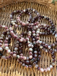 Image 1 of Plum Tourmaline Crystal Bracelet