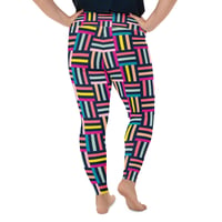 Image 1 of Colorful Grid Plus Size Leggings