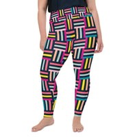 Image 2 of Colorful Grid Plus Size Leggings