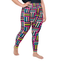 Image 4 of Colorful Grid Plus Size Leggings