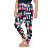 Image 3 of Colorful Grid Plus Size Leggings