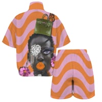 Image 1 of PINK WAVE WIRKEN CO-ORD SET