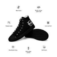 Image 1 of Black & White Men’s High-Top Canvas Shoes 