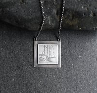 Image 3 of Dreaming in the Woods Silver Etched Necklace