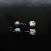 Image 2 of Neptune Labradorite Silver Earrings